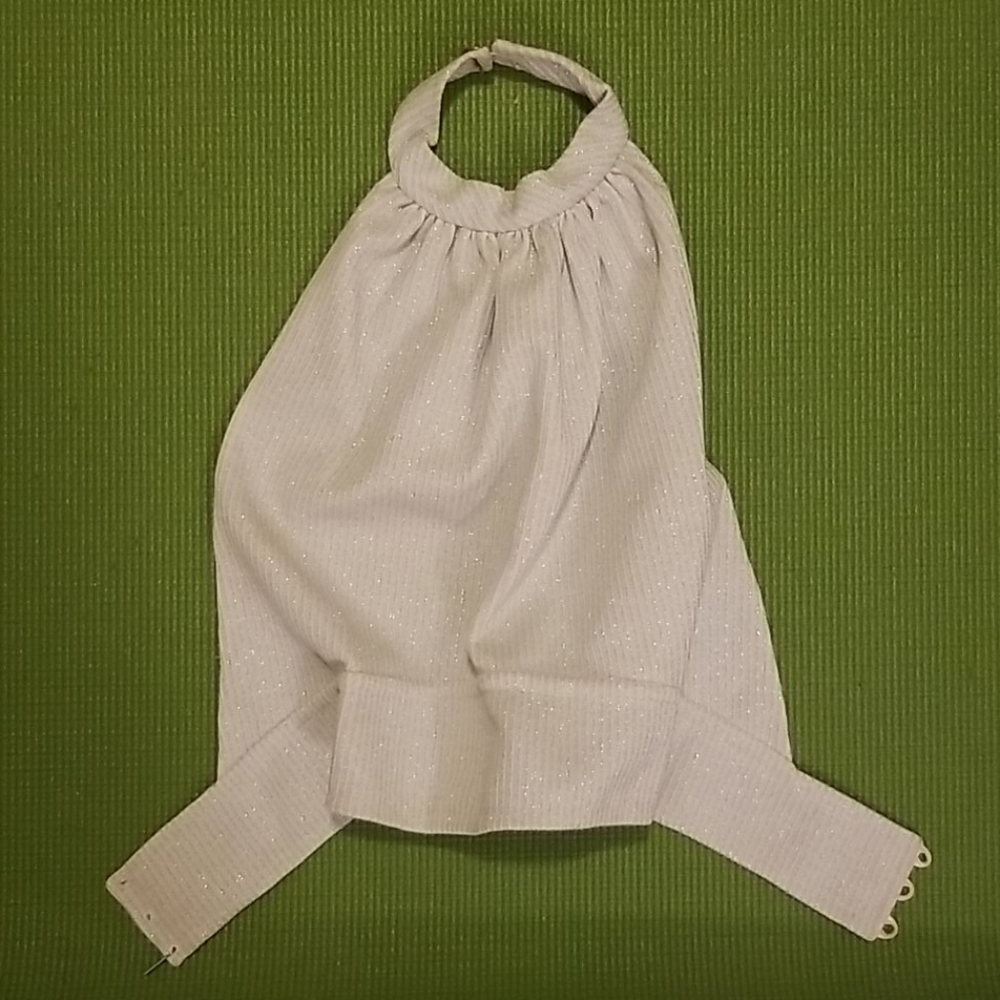 Vintage silver halter top